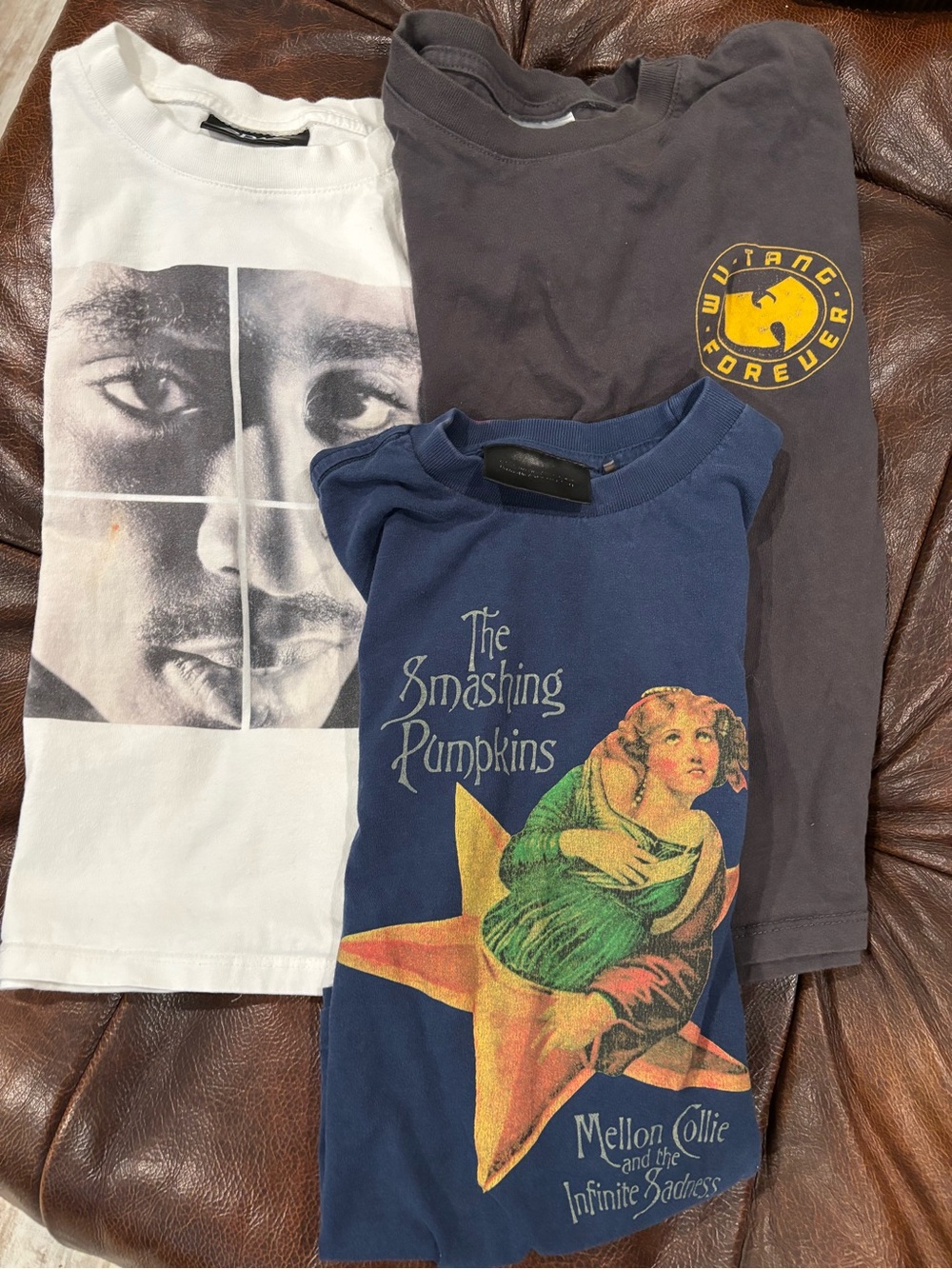 Cotton On White, Navy & Charcoal Band Graphic Tees - Kids Short Sleeve